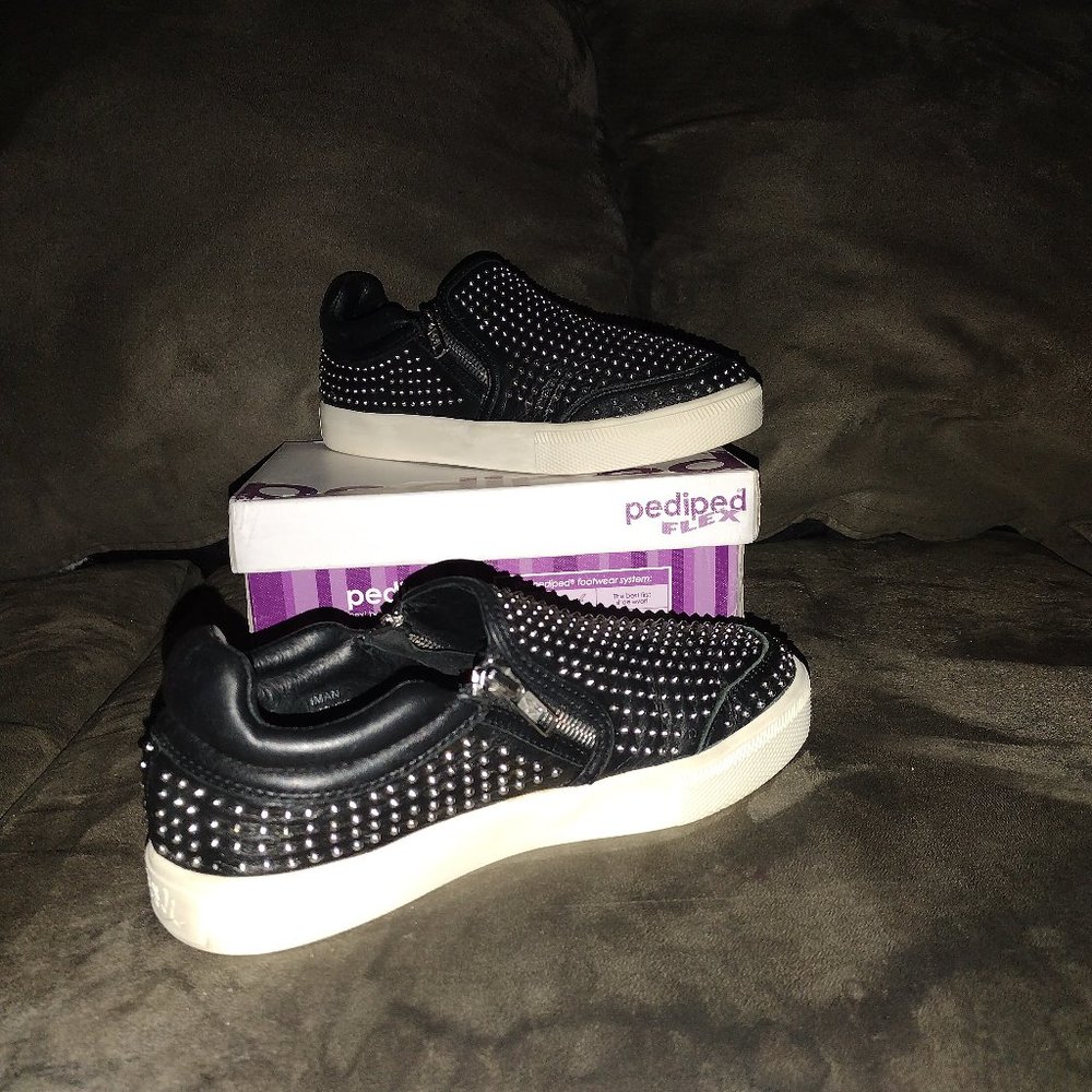 Ash "IMAN" Spiked Black Leather Sneakers 37